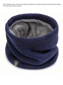 1条加厚抓绒围巾，冬季保暖颈套，男女通用柔软纯色设计，适合户外活动、露营、徒步、滑雪、骑行和日常使用，冬季必备保暖单品，多功能防护面罩围巾，户外运动必备