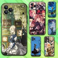 V-Violet Anime Evergarden Compatible With  17,16,15,14,13,12,11,Plus,E,Air,Pro,Max,Mini, Black Phone Case Ultra-Thin, Cover Compatible With  17 Pro Max Case,  17 Pro Case,  17 Case,  16 Pro Max Case - Z7 - View 3
