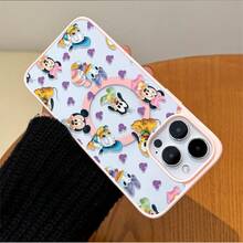Disney Disney. ‌   What Mickey Mouse Patterned Phone Case Featuring Playful Characters And Vibrant Colors. Compatible With 17, 16, 15, 14, 13, 12, And 11 Pro Models. Made Of Durable TPU With Shockproof Protection. A Perfect Gift For Family, Frids, Birthdays, Holidays, And Special Occasions Like Valtine's Day..Christmas Accessories. - 粉色 - 查看 9