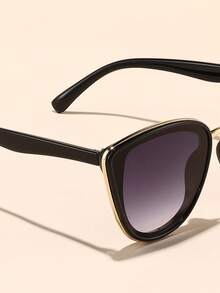 Verywork 1 pieza Gafas de mujer con montura de ojo de gato, lentes degradados, diseño clásico, vintage, elegante e intelectual de marca de pasarela, para vacaciones tropicales en la playa, conciertos, bodas, verano y salidas de moda - Multicolor - Ver 2