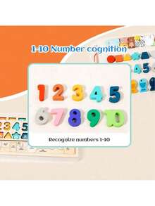 4 In 1 Toys Shape & Number Matching,Fishing Game,Animal Puzzle,Halloween Gifts/Christmas Gifts/New Year Gifts/Birthday Gifts - Multicolor - View 5