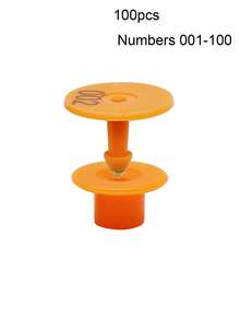 猪、山羊、绵羊、兔子耳标，带编号 001-100，激光打印铜头耳标，牲畜耳标钳，农场动物标记识别卡