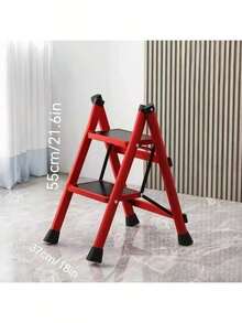 1 件 2 步折叠梯凳，带宽防滑踏板，折叠梯，坚固梯子，非常适合厨房和家庭使用