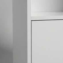 KIWI Modular Wooden Cube Shelving Unit In Various Sizes And Configurations (2 To 9 Compartments), Versatile Bookshelf For Books, Storage And Decoration, Various Colors Available - WHITE - 2 Compartments + 1 Door | 30*29*61cm - View 6