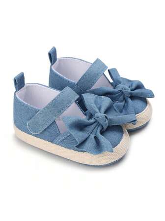 Newborn Infant Shoes, Comfortable Infant Girl Cloth Shoes, Cute Bow Princess Shoes For Infants