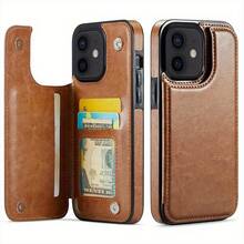 Funda tipo cartera compatible con iPhone 16, 15, 14 Plus, 13, 12 y 11 Pro Max Plus, con ranuras para tarjetas, soporte para tarjetas y doble imán. - Rosa - Ver 6