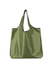 A Reusable Solid-Color Shopping Bag, Large-Capacity Foldable Shopping Bag, Convenient Hand-Carry Waterproof Storage Bag, Perfect For Supermarket Groceries, Shopping, And Travel (Bag Opening Varies Randomly) - Multicolor - View 11