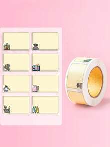 1pc Cartoon Pattern Label Stickers, Office Supplies Home Labels, Holiday & Birthday Gift Decorative Stickers - Multicolor - View 3