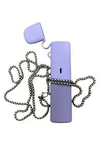 1pc Electronic Cigarette Stainless Steel Chain Lanyard Necklace With Silicone Hanging Ring Universal Anti Loss Protection Ring - Multicolor - View 6