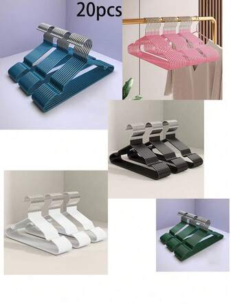 20/10个装衣架，防滑设计，结实耐用，适用于卧室、衣柜、家居衣物晾晒、收纳和整理。