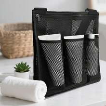 Bolsa de Ducha,Organizador de Artículos de Tocador,Bolsa de Ducha de Malla Portátil,Tejido de Secado Rápido Con Bolsa de Ducha Con Cremallera,Bueno para Gimnasio, Spa, Natación - 1 - Ver 5