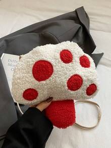 This 1pc Autumn/Winter Stylish And Cute Alien Mushroom Mini Shoulder/Crossbody Bag Features A Unique Design And High Cost-Performance. Perfect For Shopping, Everyday Life, And Travel, It Boasts A Fashionable And Artistic Style And Is Available In Multiple Colors. A Must-Have Fashion Item For Any Outing. - Mushroom Crossbody Bag - View 5