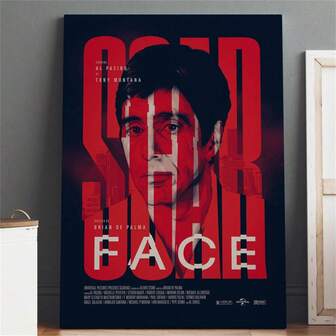 1pc Poster - Tony Montana Wall Art - Movie Decor - Canvas Print Posters Canvas Painting Wall Arts Room Home Decoration Unframed