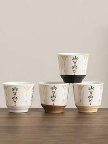 1 pieza Taza de café saudí de cerámica de 180ml, taza de agua creativa de Ramadán, taza de té, taza de latte manual, regalo del Día del Padre, regalo del Día de la Madre, regalo para amigos, regalo festivo para colegas, 7 estilos disponibles - Multicolor - Ver 4