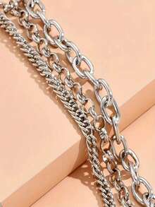 1pc Retro Fashion Punk Style Multi-Layer Chain Belt, Versatile Accessory Suitable For Men Daily Wear, Gift Idea For Boyfriend's Birthday - Multi-layer Trouser Chain - View 8