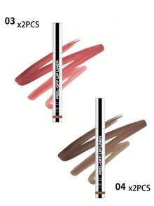 4/3/1支装持久唇线笔纹身，防水可撕唇釉，半永久哑光唇膏，适合女孩和女士，打造完美妆容的理想彩妆配件 - 彩色 - 查看 21