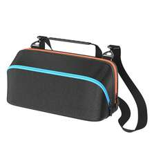 حقيبة تخزين سعة كبيرة لجهاز ، تصميم محمول وعبر الجسم مع حزام قابل للفصل، تخزين مقسم للمقابض وخراطيش الألعاب والشواحن وسماعات الأذن والملحقات الأخرى، متينة وقوية ل- / OLED/ 2 - الأسود - مشاهدة 2