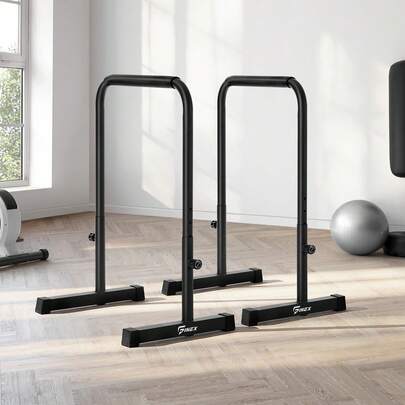 SUN YEE Parallel Dip Bar Station Adjustable Dip Stand Station Push Up Gym Fitness