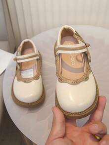 Girls' Mary Jane Bow Soft Bottom Princess Shoes, Suitable For Party Or Daily Wear - Beige - View 3