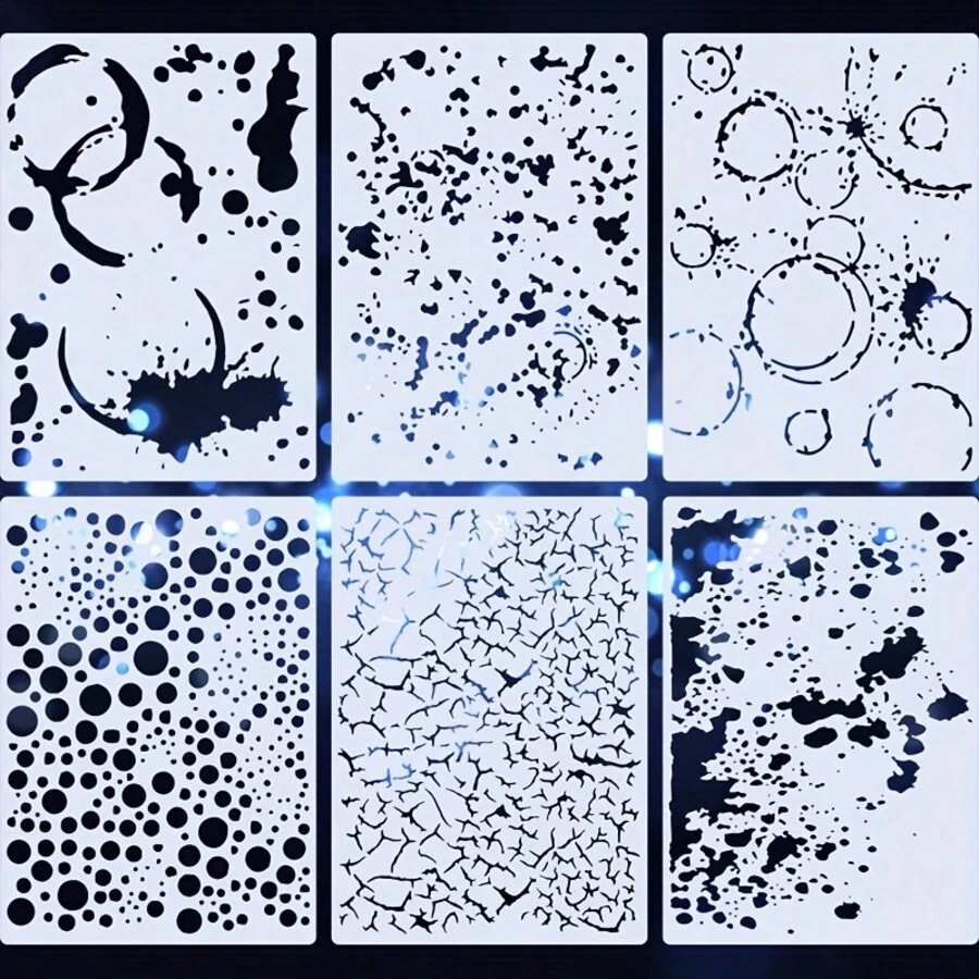 6pcs 14.81x21.01cm A5 Drawing Templates, Wall Painting, Illustration, Art Creation Materials, Suitable For Scrapbooking, Notebooks, Handicrafts, Also Can Be Used As Bookmarks, Diaries, Hand-Painted Fortresses, Home Decor, Etc. Reusable, Washable DIY Artworks. Good Flexibility And Durability, Sturdy And - 6pcs - View 1