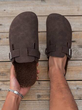 Unisex slip-on sandaler, justerbart spänne, stötdämpande sula i PVC, komfort hela dagen, lämplig för inomhus- och utomhusbruk, bekväma skor, minimalistisk design, slitstark