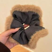 Women's French Elegant Luxury Faux Fur Scrunchie, High Elasticity Hair Tie, Ponytail Holder, Hair Accessories For Autumn/Winter Makeup Home Gym Woman Accessories ,Scrunchy Hair Ties - Multicolor - View 12