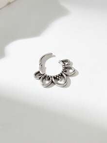 1pc Unisex Gothic Retro Punk Style Nose Ring, Suitable For Parties And Music Festivals