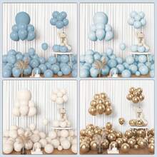 100pcs Grey Blue Sand White Brand Gold Balloon Arch Set, Suitable For Boy Birthday And Baby Shower, Foil Sequin Balloons - Baby Blue - View 7