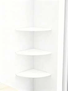 1/3pcs Floating Corner Wall Shelves, Corner Shelves, Shelf Units And Storage, Rustic Wood Wall Mounted Display Racks For Living Room, Bedroom, Bathroom, Kitchen, Home Office Decor, Space Saving Round Design For Home And Garage Storage And Organization - Black - View 14