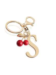 Móc khóa chữ cái mạ vàng cao cấp, mặt dây chuyền chữ cái 3D A-Z, họa tiết quả anh đào, móc khóa hợp kim thời trang, phụ kiện túi xách/ba lô, móc chìa khóa xe hơi, phụ kiện hàng ngày hoàn hảo cho nữ, quà tặng cho cặp đôi, móc khóa tối giản cổ điển, vật trang trí, phụ kiện túi xách, thích hợp làm quà tặng cho bạn bè, gia đình, người yêu, bạn gái, quà tặng quan trọng, quà lưu niệm ngày lễ, quà tặng tựu trường, quà Giáng sinh. - Nhiều màu - Xem 15