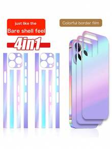 2+2 套装，夜光手机边框保护膜 + 背膜贴纸，夜光效果显著，具有自修复功能，边框防撞，防刮擦，采用高级粘合材料，粘性强，兼容 17 Pro Max/17 Pro/17 Air/17/16 Pro Max/16 Pro/16 Plus/16/15 Pro Max/15 Pro/15 Plus/15/14/13/12 及其他型号 - 炫彩 - 查看 19