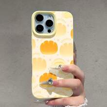 Funda para teléfono con diseño de pan de sol, compatible con teléfonos ,  17,  16 Pro Max,  15 Pro Max,  13 y  12. Fabricada en TPU para una protección eficaz contra golpes y caídas. Un regalo ideal para familiares, amigos, seres queridos, parejas y para Navidad. - Amarillo - Ver 7