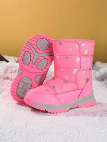 Botas de invierno para niños con forro térmico cálido y cómodo - Rosa - Ver 4