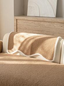 1件加厚绒面沙发套，提花秋冬沙发垫，保暖柔软，宠物友好，防污防刮，四季皆宜，适用于客厅、卧室、户外，适合1/2/3/4人沙发