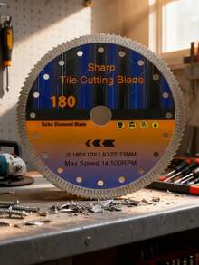 1 片切割片，底座由锰钢制成，刀头由优质水钻（人造水钻）和各种金属合金（钴、铜、锡、锌等）组成。