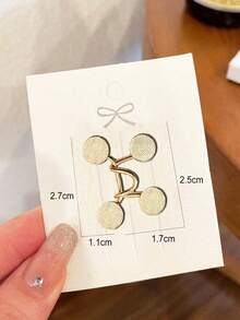 1 Pair Women Red Frame Fashion Glasses, Fashionable Beach Accessory For Summer - Vàng - Xem 6