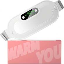 Menstrual Heating Pad Smart UterusWarmer Belt, Relief Waist Cramps VibratingAbdomina Wassager Uterus Warmer WaistMassager, Winter & New Year Gift, StockingFillers, Valentine's Day Gift - 白色 - 查看 2