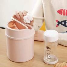 1pc Mini Round Hanging Trash Can, Compact Space-Saving Design For Home, Office, Kitchen, Bathroom, Easy To Clean Household Garbage Bin, Modern Smooth Surface Waste Basket Kitchen Items Kitchen Accessories Kitchen Tools - Multicolor - View 5