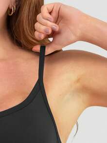 Kit Of 2 Women's Plain Polyamide Tank Tops With Thin Straps, Slim Fit, Summer Gym T-Shirt - 白色PK + 黑色PK - 查看 8