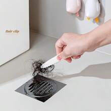 可爱鸭子造型发夹工具，黄色鸭子设计，防滑手柄，二合一淋浴排水管堵塞清除器，ABS塑料多功能毛发收集器和污垢刮刀，手动浴室/厨房/排水管清洁器，可爱鸭子造型，适用于浴缸、水槽和淋浴间 - 易于抓握，耐用ABS材质，符合人体工程学手柄 - 彩色 - 查看 11