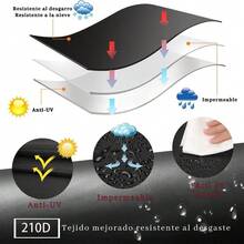 Cubierta Protectora Funda Asador para Weber de 22 Pulgadas, 210D Funda para Asador Exterior, Apta para Weber/Char-Griller 20''-22'', Parrilla Redonda - Negro - Ver 3