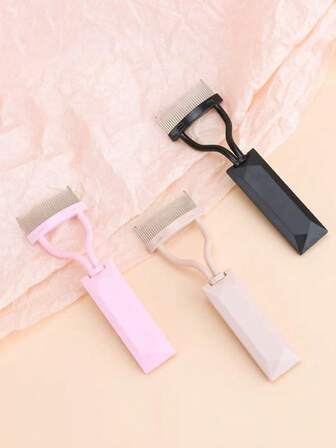 1PC Short Handle Steel Pin Lash Separator, Fine Needle Tips No Eye Pricking, Compatible With Various Mascaras, Grooming After Brushing For Longer Lashes, With Storage Protective Cover, Easy To Carry For Business Trips & Travel, Easily Get Natural & Precise Eye Makeup