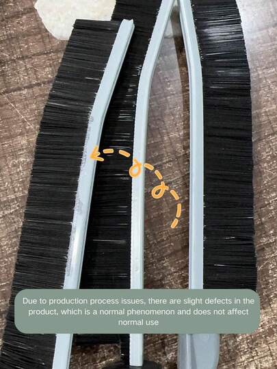 Escova multifuncional com fenda longa, 1 peça/2 peças/5 peças, para limpeza de tambor de máquina de lavar, limpeza de pia, adicione uma escova de limpeza rígida, com ferramenta de limpeza com cabo, limpeza de fendas de janela