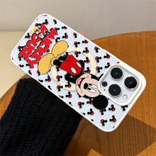 Disney Disney. ‌   Mickey Mouse Patterned Phone Case Featuring A Playful Design With Vibrant Colors And Iconic Character Elemts. Compatible With 17, 16, 15, 14, 13, 12, And 11 Pro Models, Offering Shockproof Protection. A Fun And Delightful Gift Perfect For Family, Frids, Birthdays, Holidays, And Special Occasions. What A Great Way To Personalize Your Device With What Mickey Mouse Brings To The Table.Christmas Accessories. - trắng - Xem 5