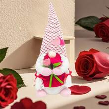Gnomo romántico sin rostro para el Día de San Valentín, adorno de peluche para escritorio, decoración navideña del hogar. - Rosa - Ver 4