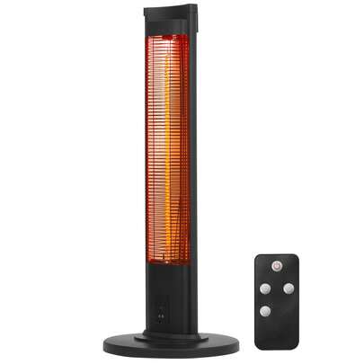 Infrared Heater, 1500W Electric Space Heater With Remote Control, 2 Speeds & Easy Operate, Indoor/Outdoor For Patio Bedroom,Studio,Porch,Dining Room,Studio