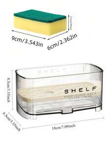 Multi Functional Kitchen Storage Rack With Drain And Towel Rack - Drain Rack Does Not Require Electricity, Comes With Detachable Drain Board And Storage Rack, Countertop Storage, Suitable For Sponges, Soap, Brushes, Cloths, Dishwashing Detergent, Hand Sanitizer, Kitchen Supplies, Daily Necessities, Dish Drain Rack, Kitchen Storage Rack - Multicolor - View 3