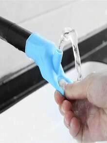 1pc/2pcs/3pcs Silicone Faucet Extender - Splash-Proof, Hose Adapter For Bathroom & Kitchen Sinks - Available In Blue, Green, Pink - Multicolor - View 13
