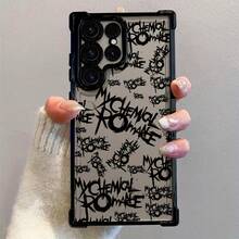 Funda de Teléfono de Letra de Moda para Samsung S25 S24 S23 S22 S21 FE Ultra Plus 4G 5G, Resistente a Impactos, Transparente y Suave - Colores mixtos - Ver 3