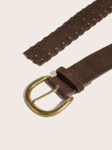 1条女士多功能时尚装饰腰带，手工绳编腰带，适合搭配牛仔裤，日常穿着 - 咖色 - 查看 4